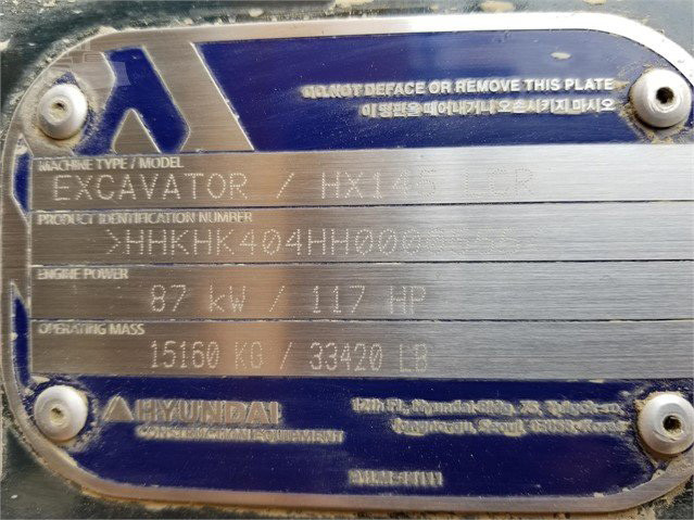 2017 Used HYUNDAI HX145 LCR Excavator Lowell - photo 3