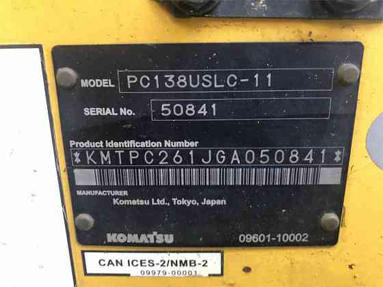 USED 2017 KOMATSU PC138US LC-11 Excavator Dallas