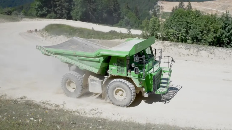 eDumper Electric Dump Truck at Work